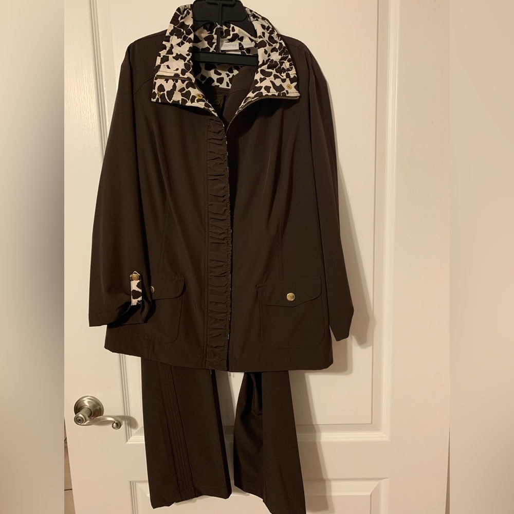 Brown Women's 2pc Jacket and Pant Set